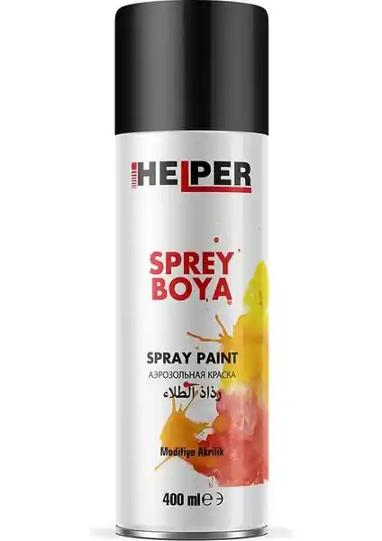 Helper Ral 9005 Parlak Siyah Sprey Boya 400ML - Yüksek Kalite ve Dayanıklılık