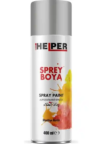 Helper Ral 9006 Metalik Gri Sprey Boya 400ML Yüksek Dayanıklılık ve Estetik İçin