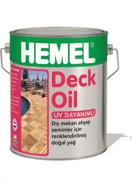 Hemel Deck Oil 2,5 lt Dış Mekan Ahşap Zeminler İçin Koruyucu ve Estetik Yağ