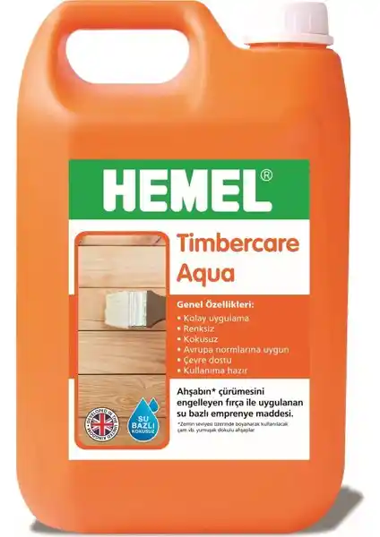 Hemel Timbercare Aqua Ahşap Emprenye 5 lt – Dayanıklılık ve Koruma Sağlayan Şeffaf Formül