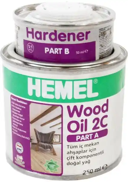Hemel Wood Oil 2C Set: İç Mekan Ahşap Yüzeyler İçin Doğal Koruma ve Estetik Çözüm