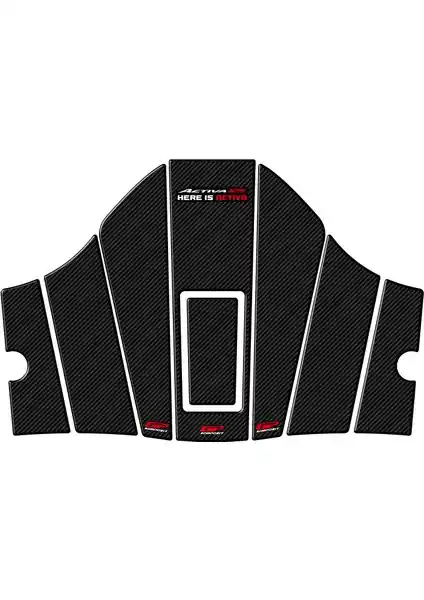 Honda Activa 125 2023-2024 Uyumlu Karbon Desenli Tank Pad Seti Koruma ve Estetik