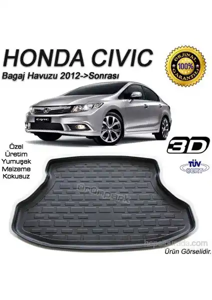 Honda Civic Sedan 2012 ve Sonrası İçin Dayanıklı Bagaj Havuzu Özellikleri ve Kullanım Avantajları