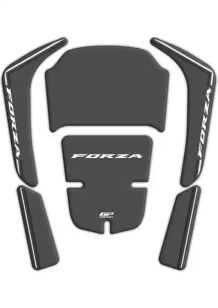 Honda Forza 250 için uyumlu GP Kompozit Gri Tank Pad yüksek kaliteli koruma ve şık görünüm sağlar