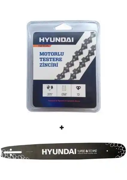 Hyundai Kılavuz+Zincir Set 325/36 Diş: Güçlü ve Güvenilir Kesim Çözümü