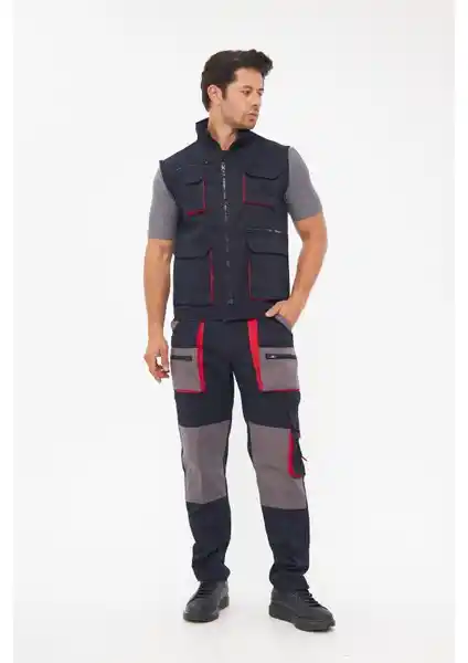 İş Güvenliği ve Şıklığı Bir Arada Sunan Orange Safety Harman Karışımı Pantolon Yelek Takımı