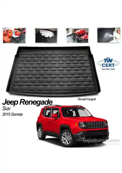 Jeep Renegade 2014 İçin Özel Tasarım Bagaj Havuzu Yüksek Kalite ve Dayanıklılık