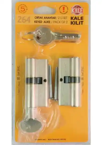 Kale 264 Snc+Smc İkiz Sistem Barel Anahtar Güvenlik Kilidi 68 mm, Pratik ve Dayanıklı