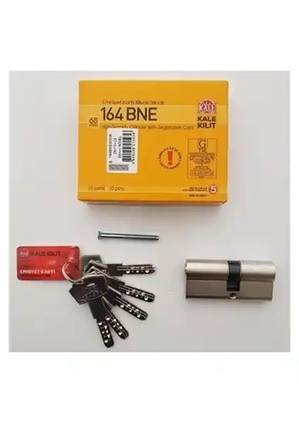 Kale Çelik Kapı Kilidi 164 Bne Bilyalı Barel Emniyet Kartlı Güvenlik Kilidi Üstün Dayanıklılık