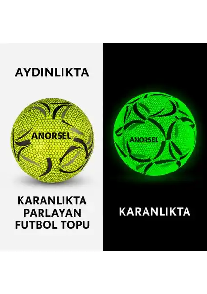 Karanlıkta Parlayan ve Şampiyonlar Ligi Kabartmalı Futbol Topları Karşılaştırması