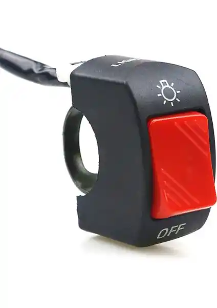 Knmaster Siyah ve Kırmızı Motosiklet Sis Farı Aç Kapa Düğmesi Güç ve Estetiğin Buluşması