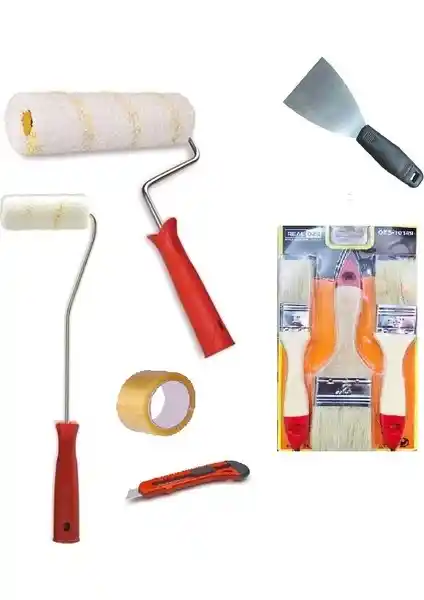 Makro Yapı Makroyapı 8 Parça Boya Seti ile Duvar Boyama ve Badana İşlemlerinizde Profesyonel Sonuçlar