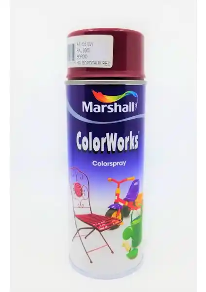 Marshall Colorworks Sprey Boya 400ML Bordo: Yüksek Kapatıcılık ve Çevre Dostu Boya Seçeneği