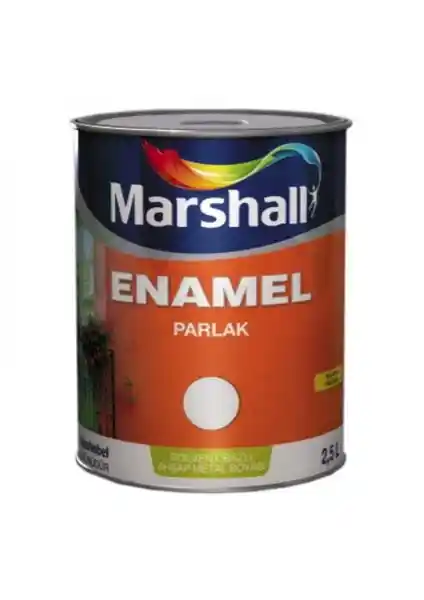 Marshall Enamel Parlak Sentetik Yağlı Boya 2,5 Lt Siyah Yüzey Koruma ve Estetik Sağlar