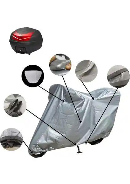 MaxDurable Honda PCX 125 Çantalı Motor Koruma Brandası Güçlü ve Dayanıklı Koruma Sağlar