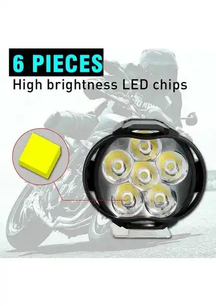 Mısırlı Grup 2 Lot LED Motosiklet Farı: Güçlü Aydınlatma ve Dayanıklılık Özellikleri