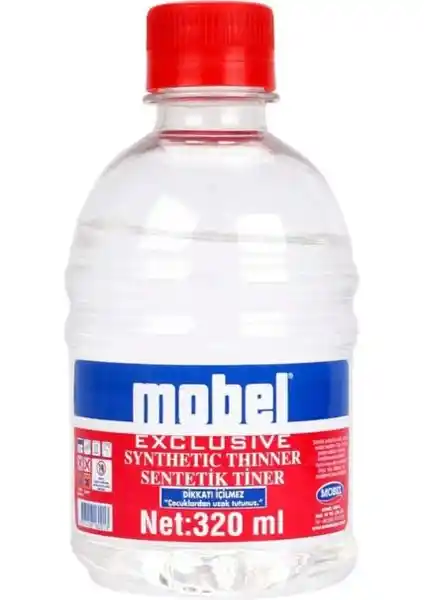 Mobel Sentetik Tiner 320 ml: Çok Amaçlı Boya ve Vernik Inceltici ve Temizleyici