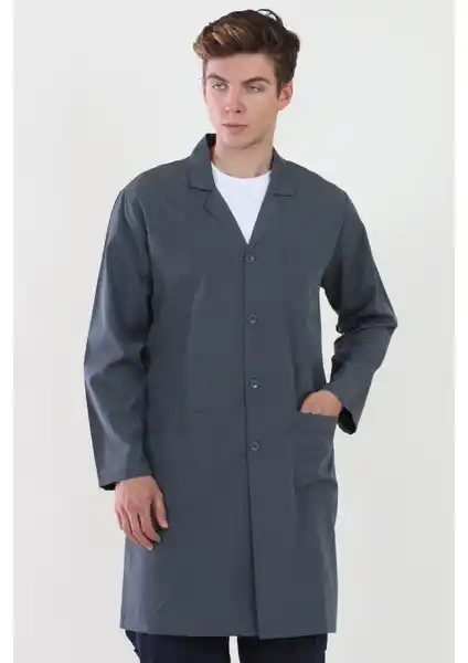 Moda Canel İş Önlüğü Koyu Gri: Şıklık ve Fonksiyonellik Sunan Unisex İş Kıyafeti