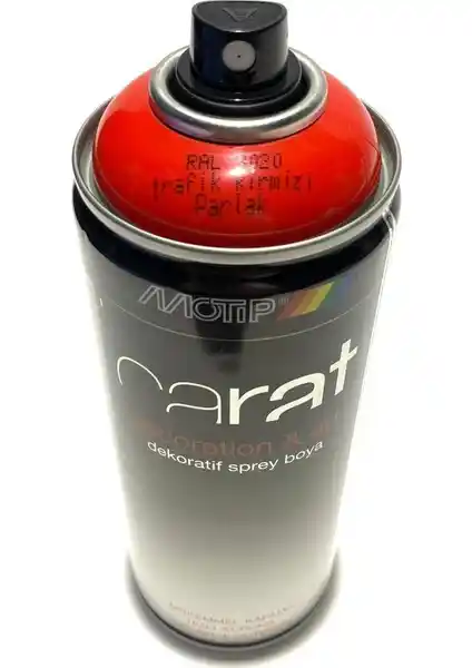 Motip Carat Ral3020 Trafik Kırmızı Sprey Boya: Dayanıklı ve Parlak Boya Çözümü