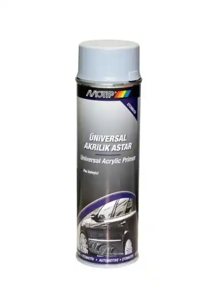 Motip Üniversal Akrilik Astar Sprey 500ml: Yüksek Performans ve Güçlü Kapatıcılık Özelliği