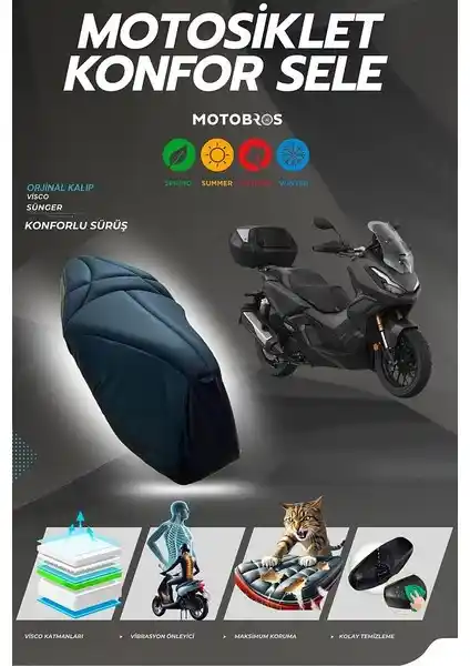 Motobros Honda Adv Konfor Sele Kılıfı: Ergonomik ve Dayanıklı Uzun Yolculuk Aksesuarı