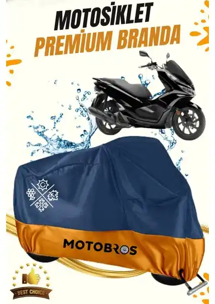Motobros Honda Pcx 125 için Dört Mevsim Dayanıklı Parşüt Kumaşı Motosiklet Branda