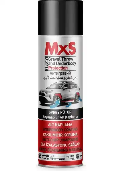 MxS Sprey Pütür Siyah 500ML: Çok Yönlü ve Dayanıklı Boya Çözümü