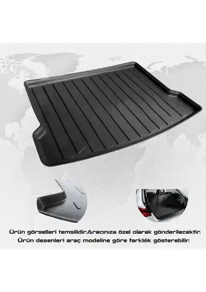 Nissan Micra 2004-2010 İçin Ekolojik 3D Bagaj Havuzu Koruma ve Düzen Sağlar