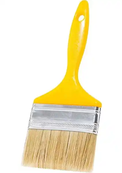 OKÇU KARDEŞLER Kestirme Fırça Boya Fırçası Plastik Saplı No 4 Profesyonel ve Hassas Uygulamalar