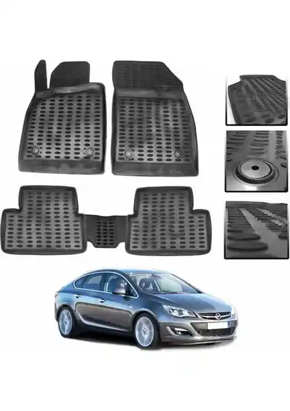 Opel Astra J Sedan İçin 3D Otomobil Paspas Seti Kaliteli ve Ekolojik Tasarım