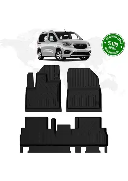 Opel Combo E 2019 ve Sonrası İçin Hava Havuzlu Paspaslar Kalite ve İşlevsellik