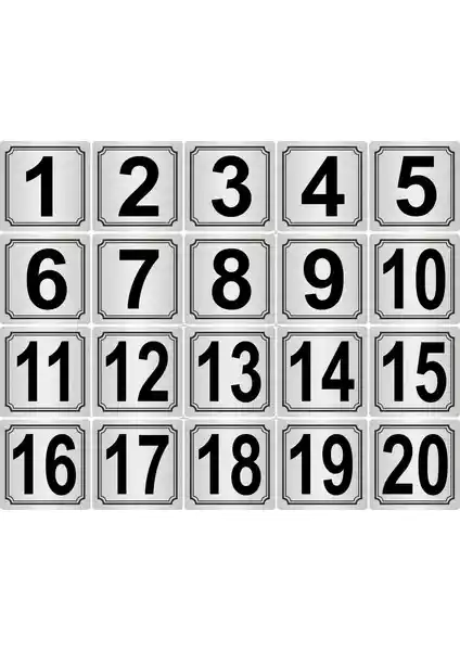 Özarslan Dizayn Metal Kapı, Masa ve Dolap Numarası 20'li Gümüş: Dayanıklılık ve Estetiğin Birleşimi