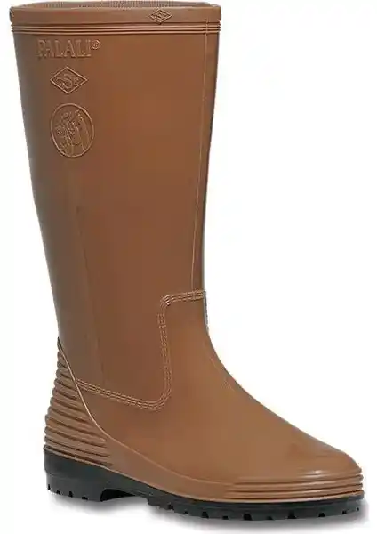 Palalı PVC Merdane Çizme Uzun Kahve No 41 - Dayanıklı ve Çok Yönlü İş Çizmesi