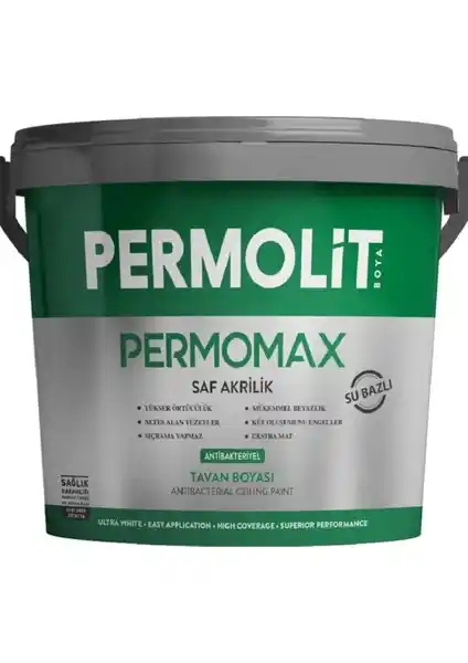 Permolit Antibakteriyel Süper Tavan Boyası: Yüksek Performans ve Dayanıklılık Özellikleri