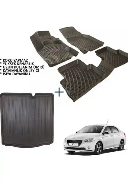 Peugeot 301 İçin 3D Havuzlu Oto Paspas ve Bagaj Havuzu Ürünleri Listesi