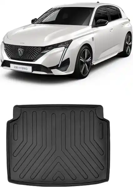 Peugeot 308 2022 Sonrası İçin Dayanıklı ve Estetik 3D Bagaj Havuzu