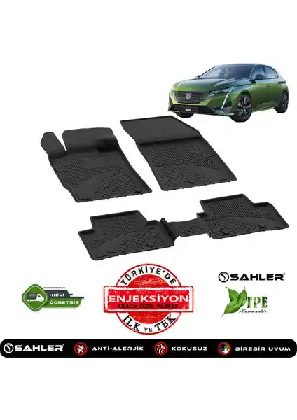 Peugeot 308 İçin Uyumlu Sahler Premium Havuzlu Oto Paspasları Güçlü Koruma ve Estetik Sağlar