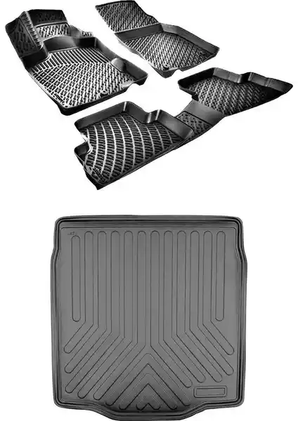 Peugeot 408 2023+ İç ve Dış Koruma İçin 3D Havuzlu Paspas ve Bagaj Havuzu Seti