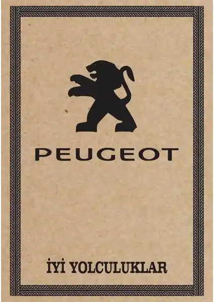 Peugeot Amblem Baskılı Oto Paspas Kağıdı - Dayanıklı ve Estetik Çözüm