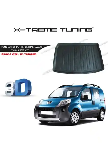 Peugeot Bipper Tepee İçin Dayanıklı ve Estetik 3D Tasarımlı Bagaj Havuzu