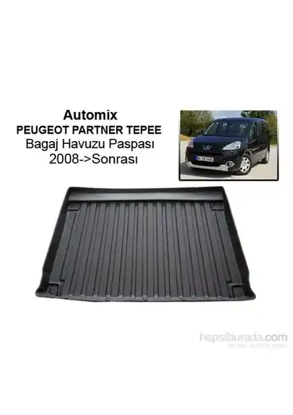 Peugeot Partner Tepee için Özel Tasarım Automix Bagaj Havuzu Güçlü ve Uzun Ömürlü Koruma Çözümü