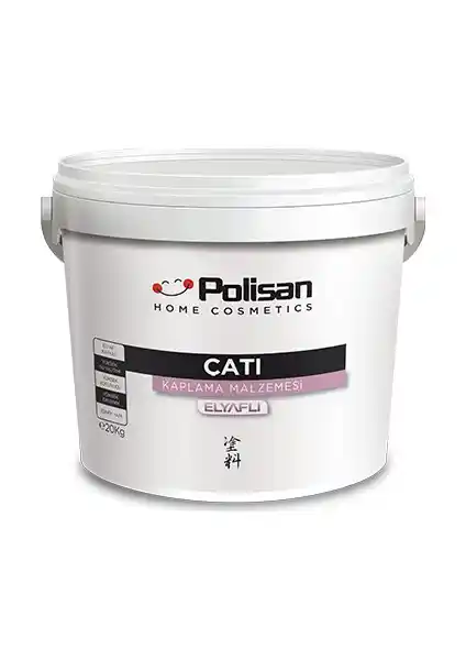 Polisan Çatı Elyaflı Kaplama Malzemesi Beyaz 20 kg – Dayanıklı ve Çevreci İzolasyon Malzemesi