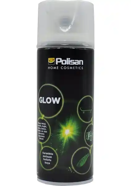 Polisan Glow Karanlıkta Parlayan Fosforlu Sprey Boya 400ML Güvenlik ve Dekorasyon Amaçlı