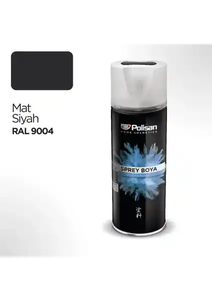 Polisan Plastik Yüzey Mat Siyah Sprey Boya 400 ml - Dayanıklı ve Estetik Kaplama