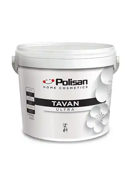 Polisan Ultra Tavan Boyası 1 Kg Beyaz İç Mekanlar İçin Yüksek Kapatıcılık ve Dayanıklılık Sağlar