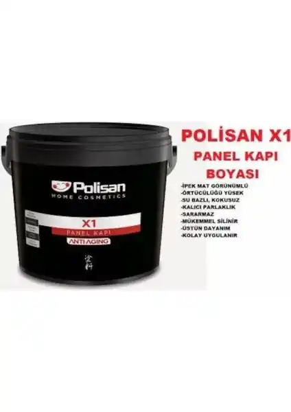 Polisan X1 Panel Kapı Boyası 0,75 Lt Beyaz – Dayanıklı ve Estetik İç-Dış Mekan Kullanımı