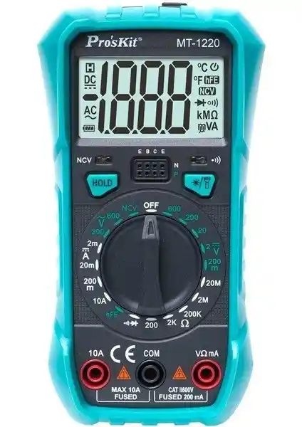 Pro's Kit Mt-1220 Dijital Multimetre: Elektrik ve Elektronik Ölçüm İçin Güvenilir Cihaz