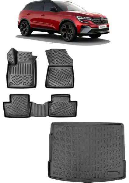 Renault Austral için uyumlu paspas ve bagaj havuzu seti şık ve dayanıklı koruma