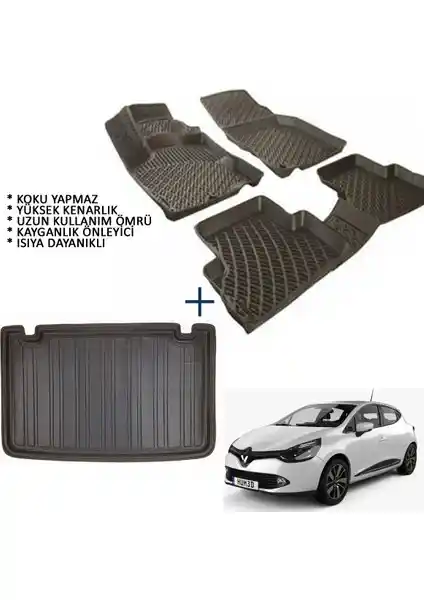 Renault Clio 4 HB İç ve Bagaj Koruma Aksesuarları Kalite ve Dayanıklılık Sunar