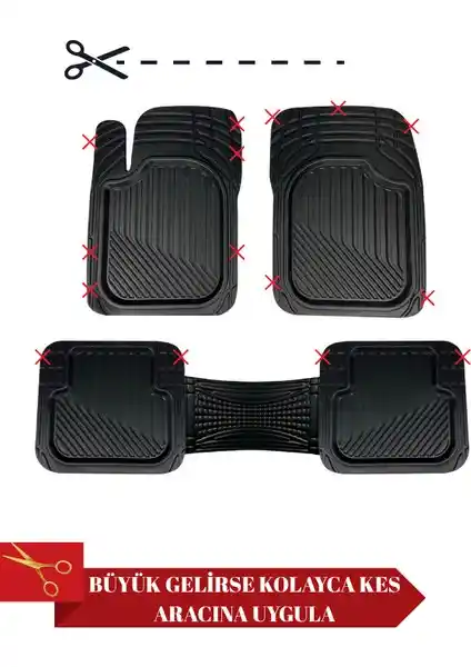 Renault Clio 4 için dayanıklı ve estetik 3D havuzlu siyah oto paspas seçeneği